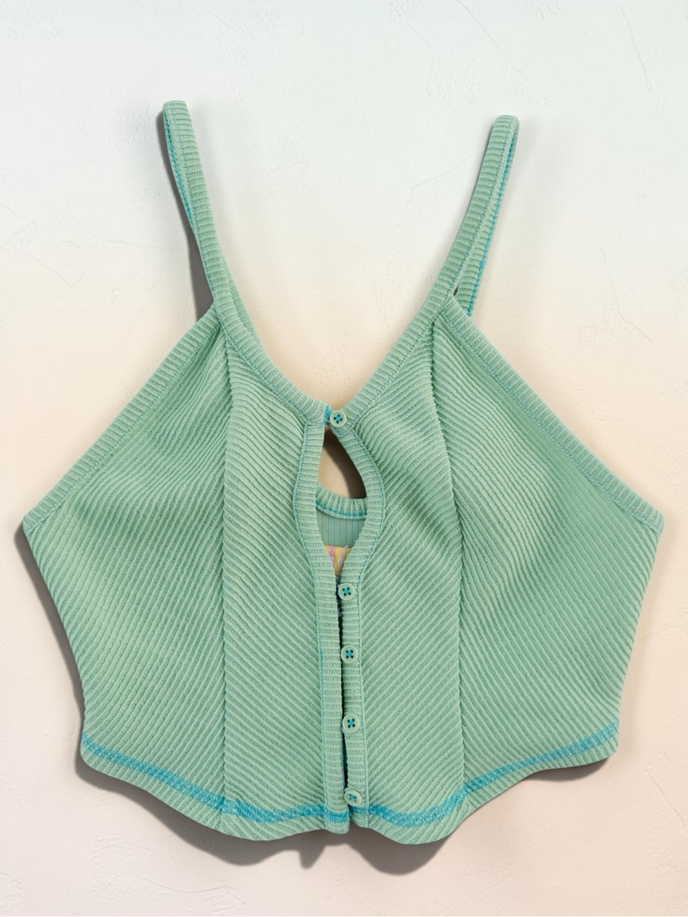 Urban Outfitters UO Cayenne Cropped Cami in a sage green